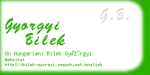 gyorgyi bilek business card